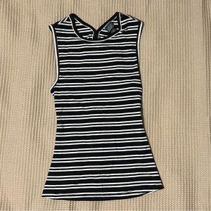 Wild Fable Black and White Striped Tank Top